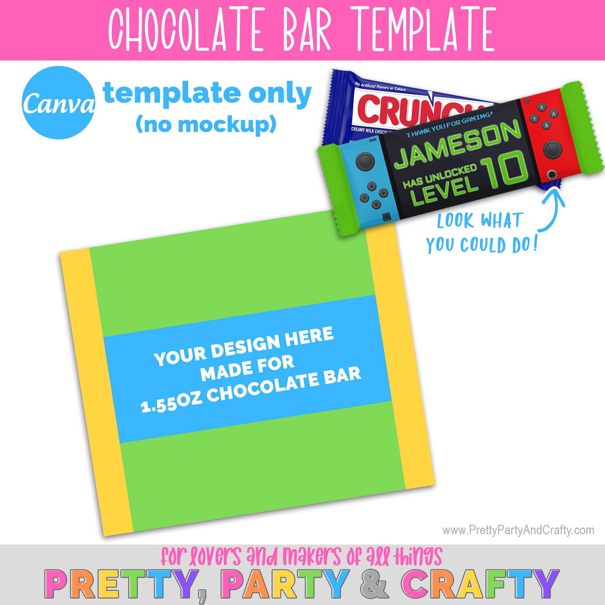 chocolate-bar-template-canva-pretty-party-and-crafty for Free Personalized Candy Bar Wrappers Printable Chocolate Bar Template-CANVA – Pretty Party and Crafty for Free Personalized Candy Bar Wrappers Printable