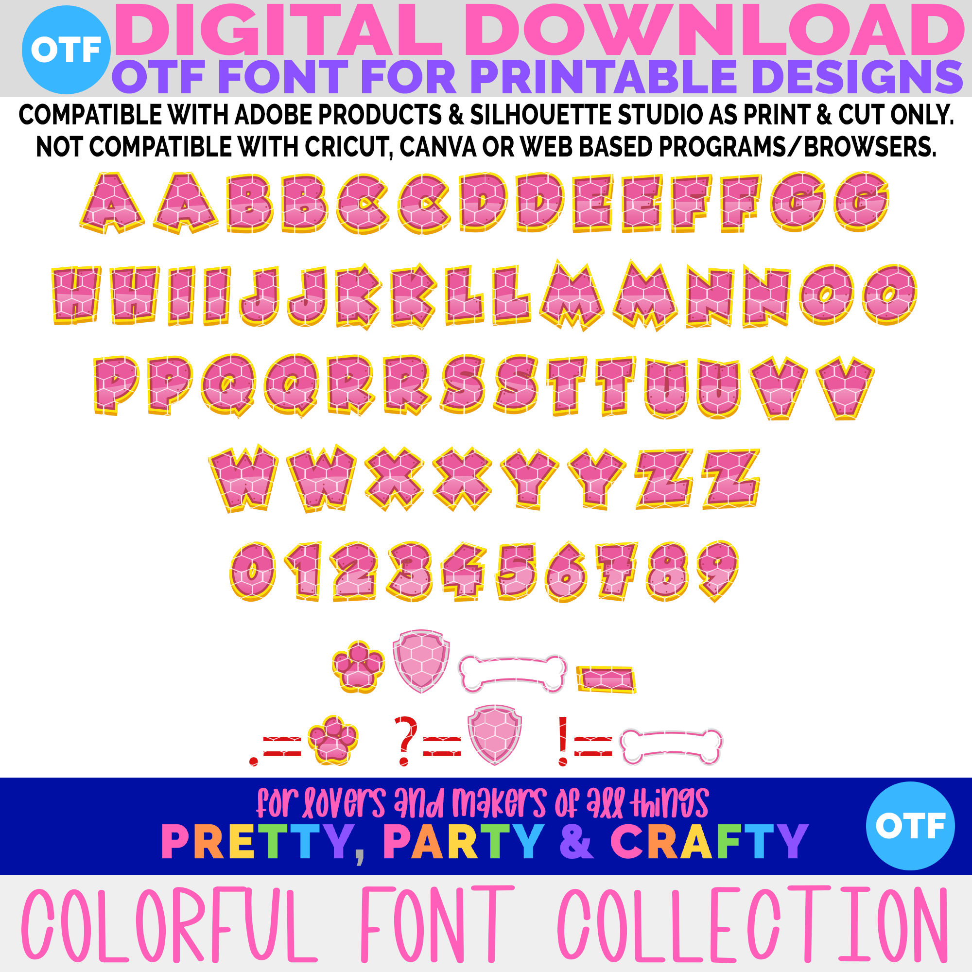 Pups Pink Font