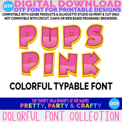 Pups Pink Font