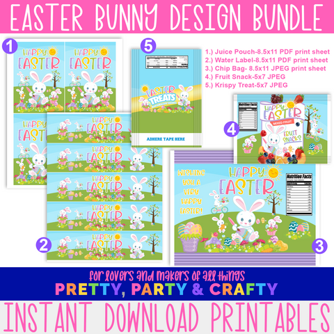 Easter Bunny Bundle-Noneditable Instant Download