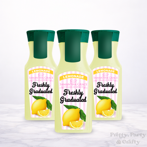 Freshly Graduated Lemonade Juice Label