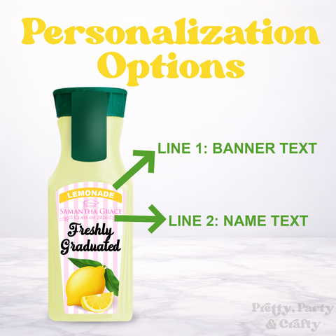 Freshly Graduated Lemonade Juice Label