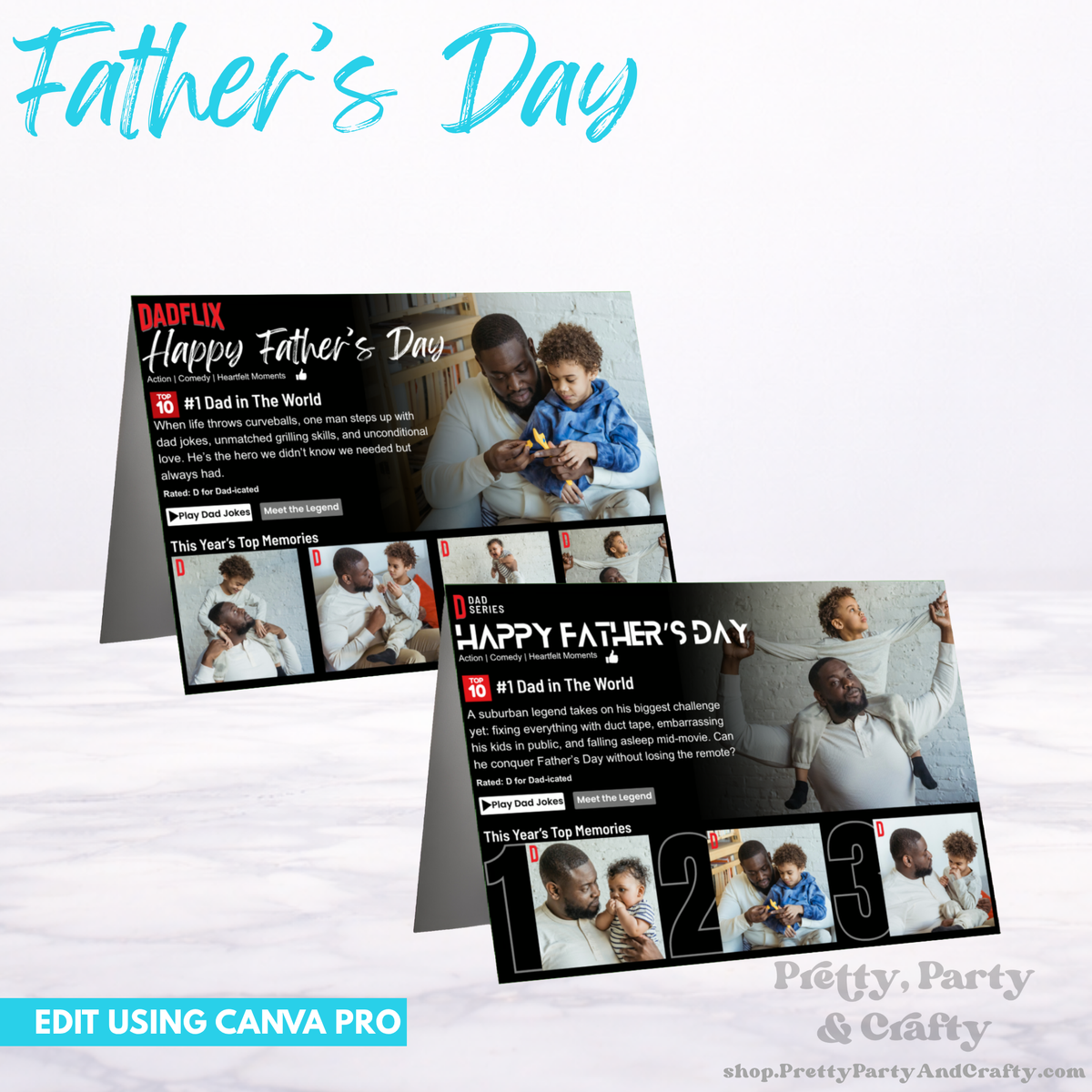Dadflix Father's Day Greeting Card Printable