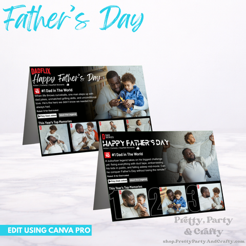 Dadflix Father's Day Greeting Card Printable