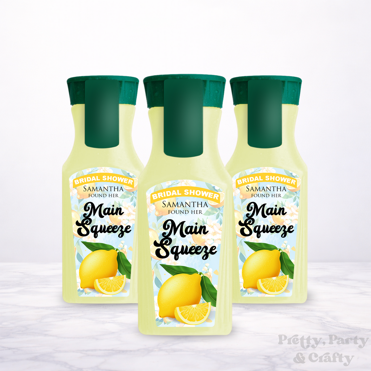 Main Squeeze Bridal Shower Lemonade Juice Label