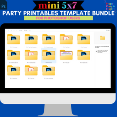 Mini 5x7 Party Favor Template Bundle -PHOTOSHOP