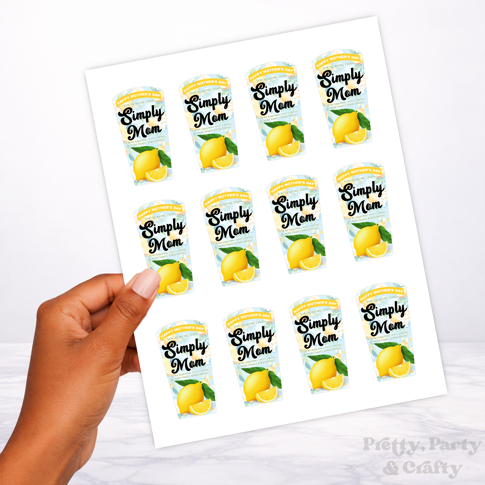 Simply Mom Mother's Day Lemonade Juice Label