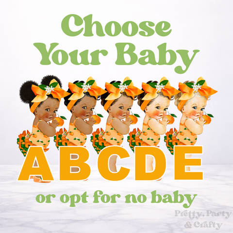 Little Cutie Is On The Way Orange Juice Label