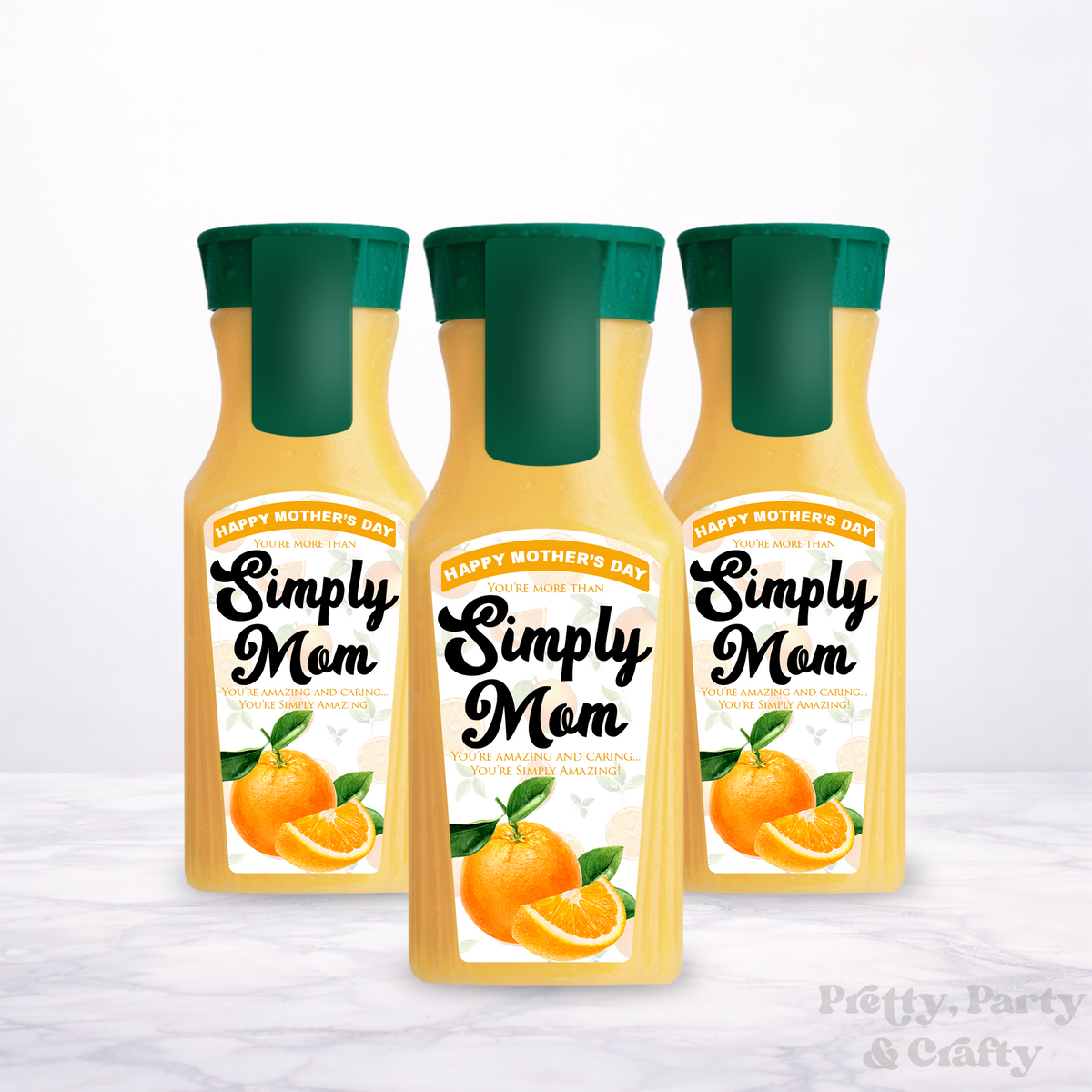 Simply Mom Mother's Day Orange Juice Label
