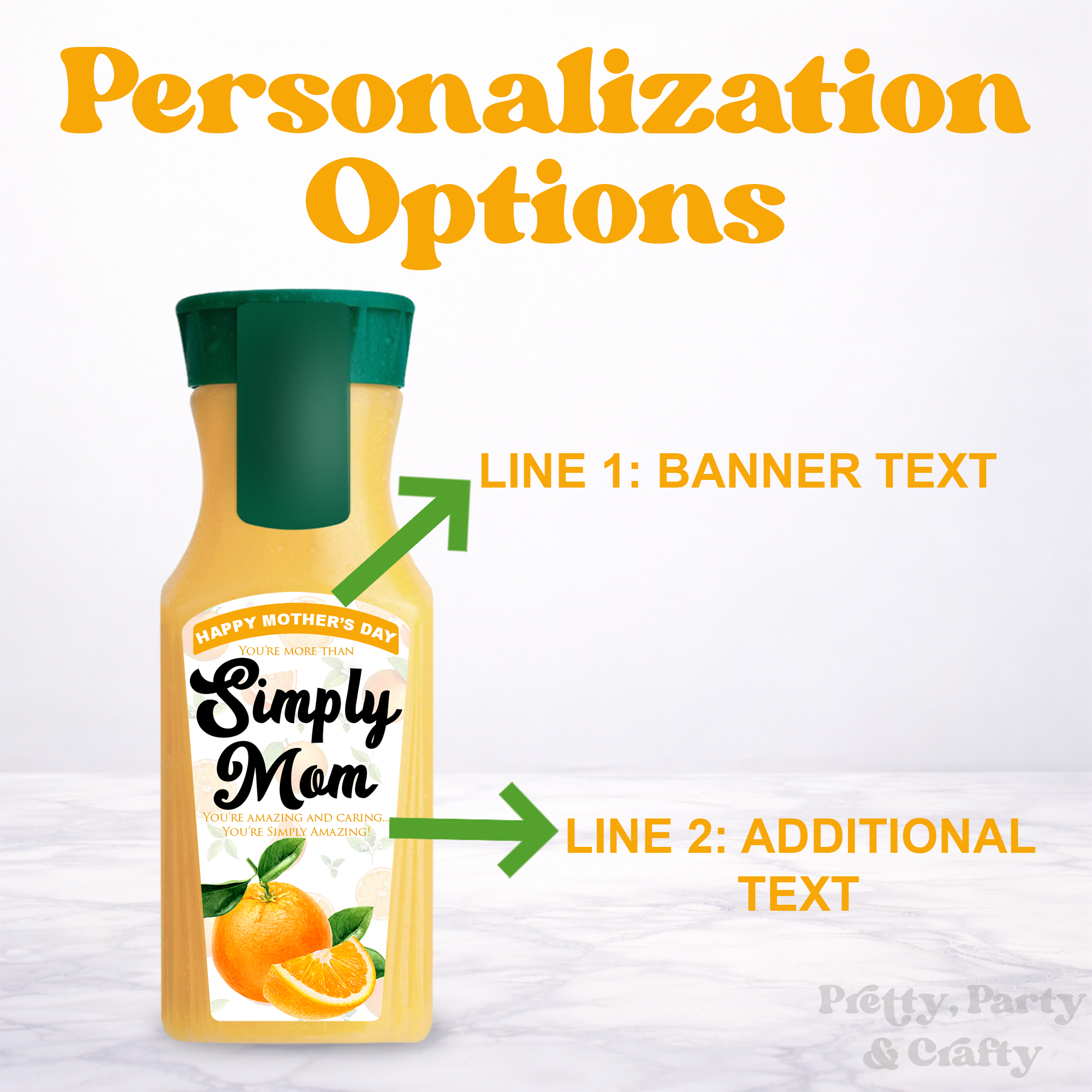 Simply Mom Mother's Day Orange Juice Label