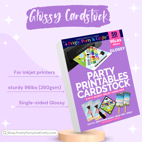 8.5x11 GLOSSY Cardstock 96lbs – INKJET ONLY
