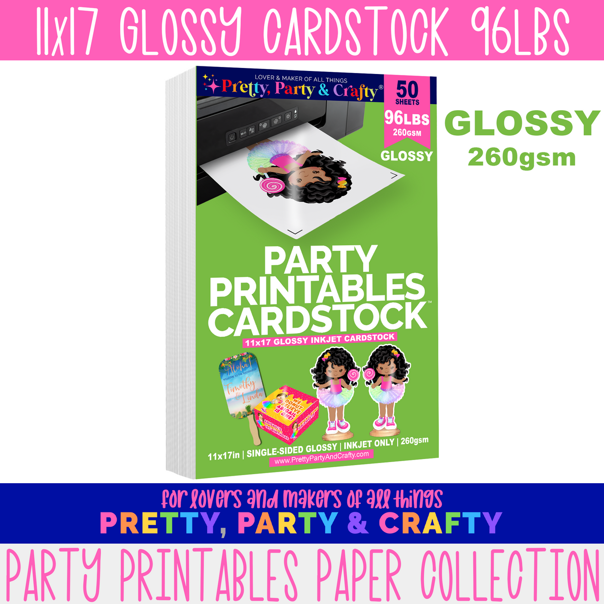 Party Printable Paper Glossy Cardstock 96lbs 11x17