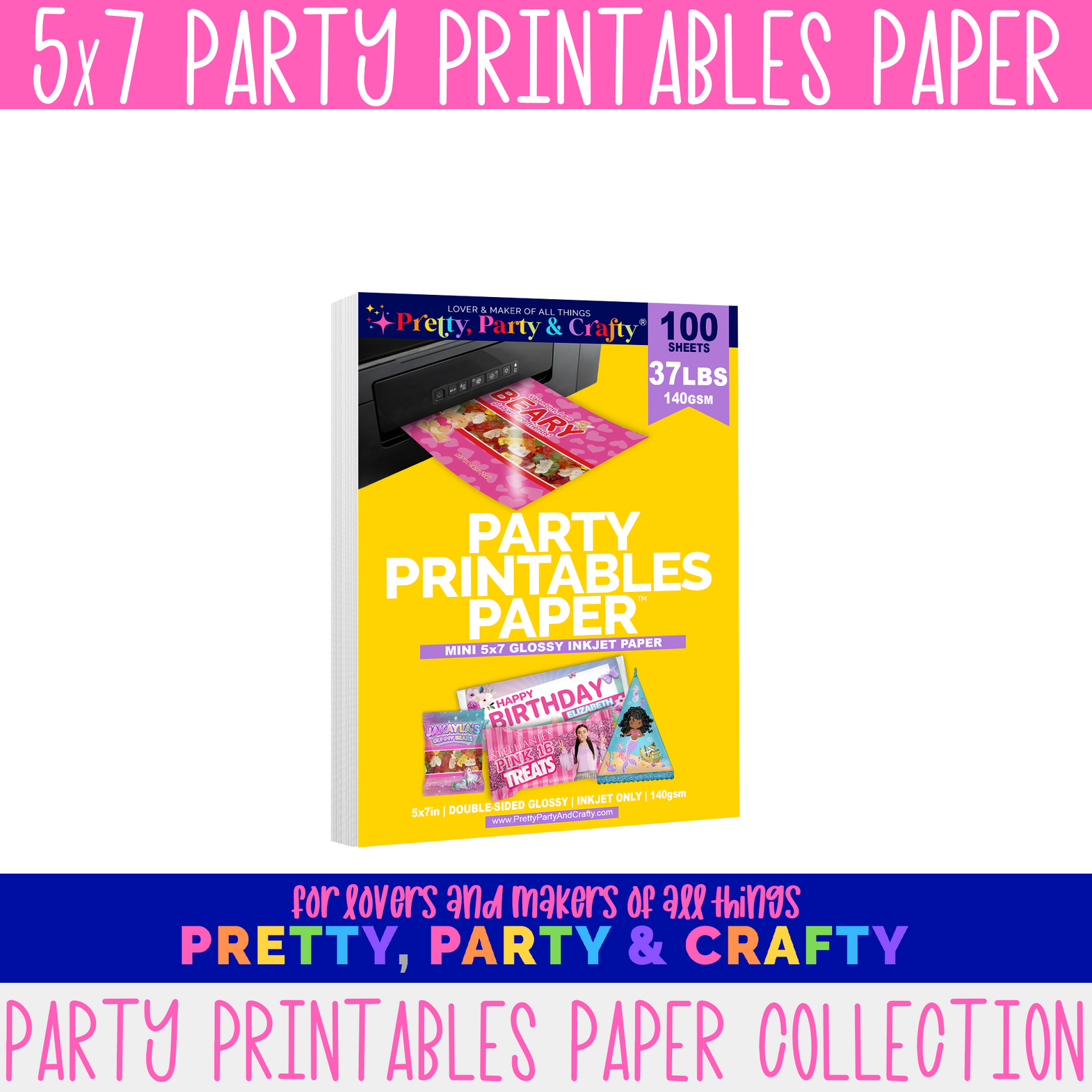 Party Printables Paper Pretty Party and Crafty