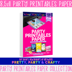 8.5x11 GLOSSY PARTY PRINTABLES PAPER – INKJET ONLY