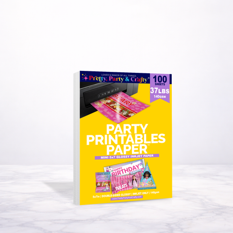 5x7 MINI PARTY PRINTABLES PAPER – INKJET ONLY