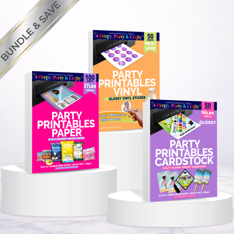 PARTY PRINTABLES BASIC BUNDLE – INKJET ONLY