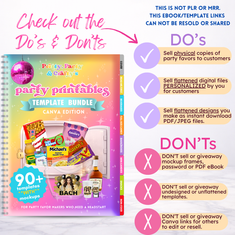 Party Printables Template Bundle -CANVA