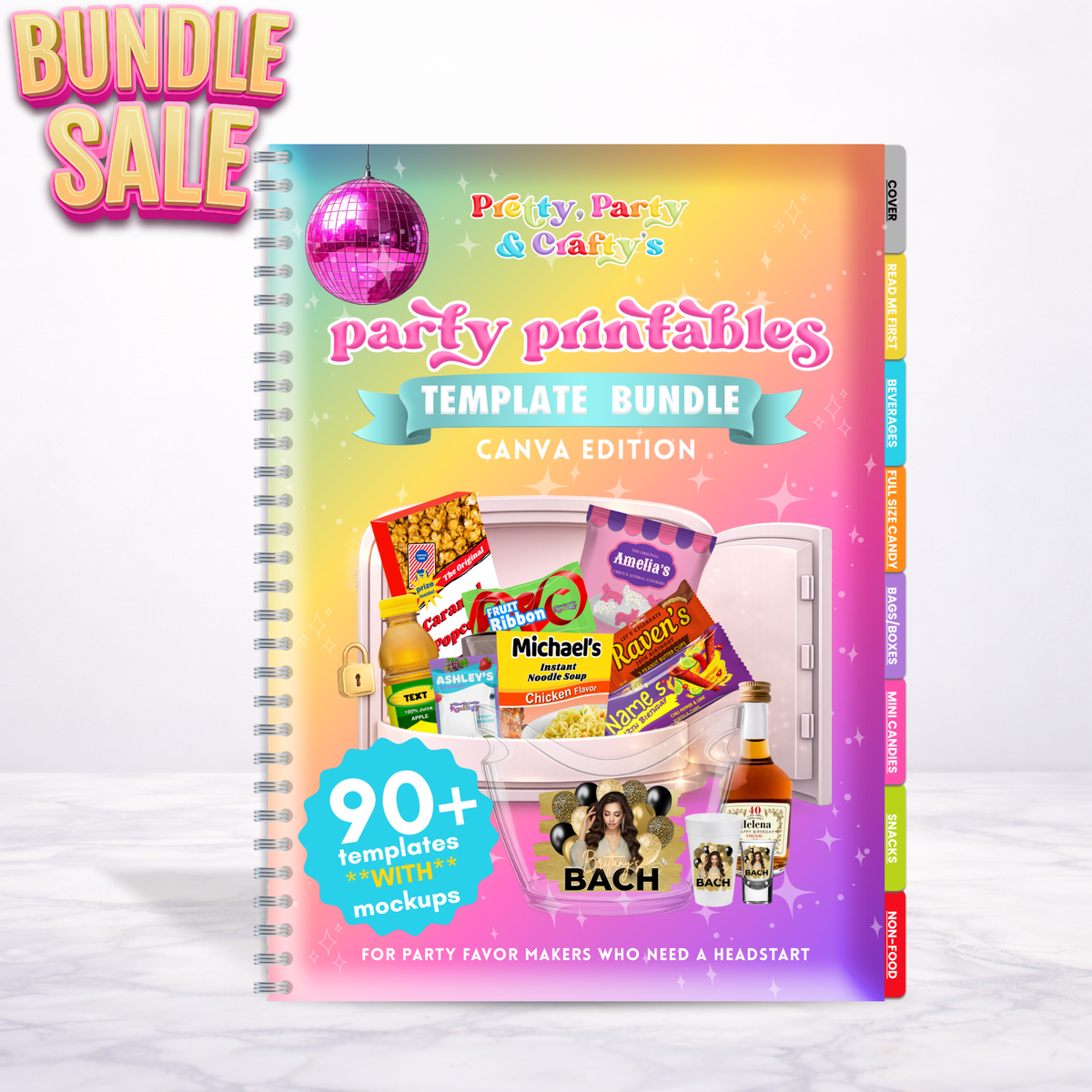Party Printables Template Bundle -CANVA