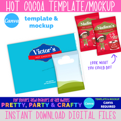 Cocoa Hot Chocolate Template and Mockup - CANVA