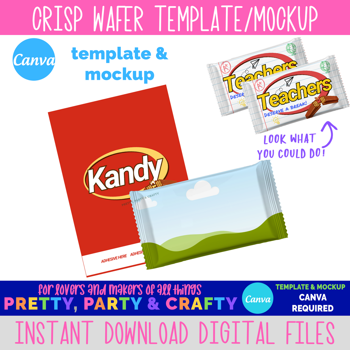 Crisp Wafer Template and Mockup - CANVA