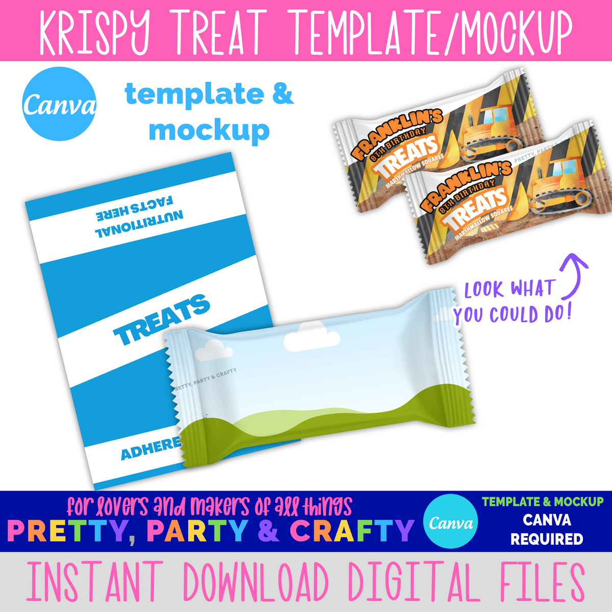 Krispy Treat Template and Mockup - CANVA