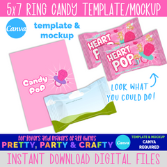 Candy Ring Template and Mockup - CANVA