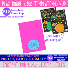 Playdough Card Template and Mockup -PHOTOSHOP