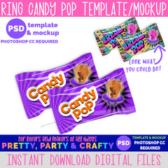 Ring Candy Pop Template and Mockup -PHOTOSHOP