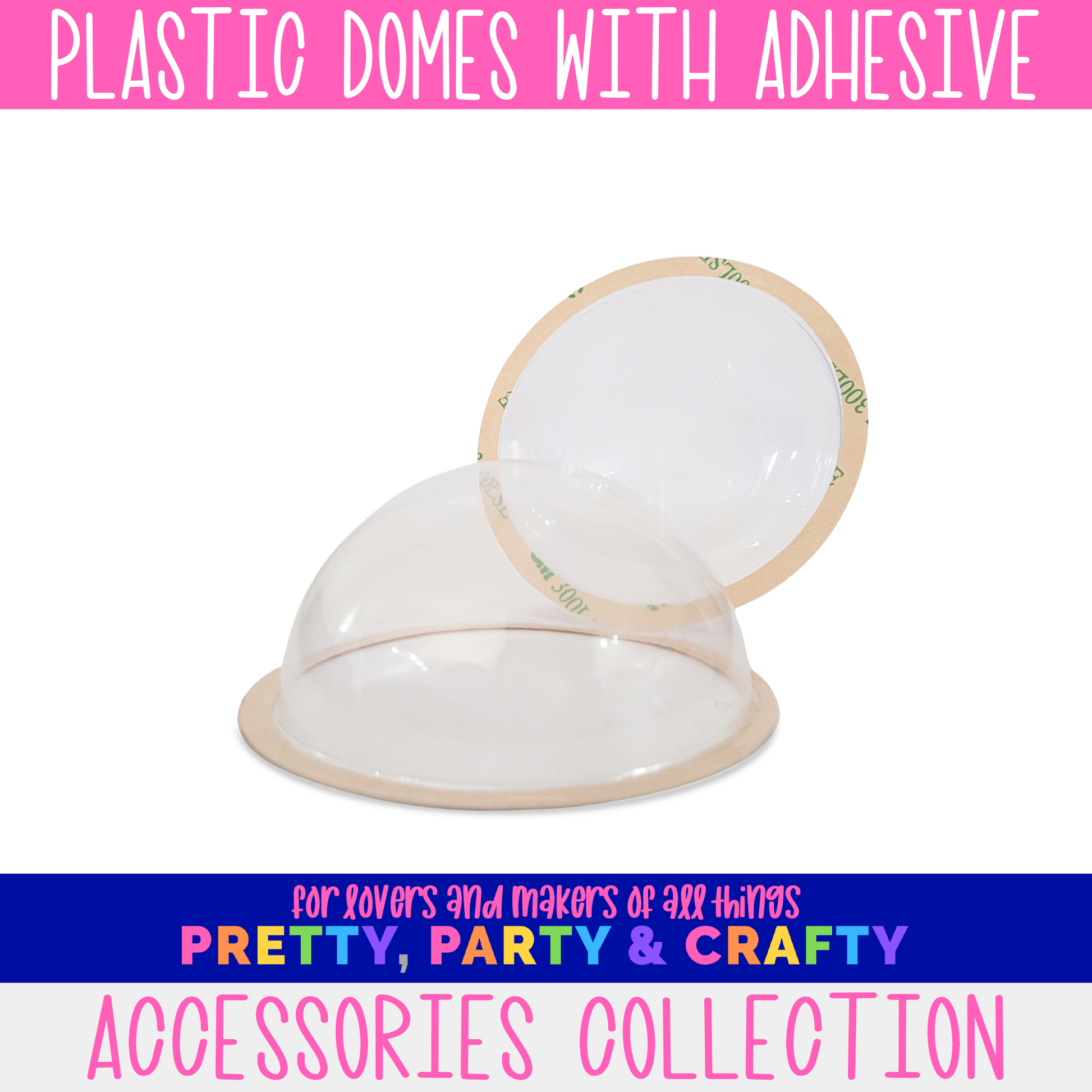 4 Clear Plastic Dome w/ Base (12 Pcs) – LACrafts