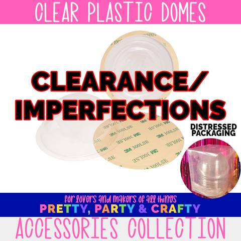 CLEARANCE Clear Plastic Domes
