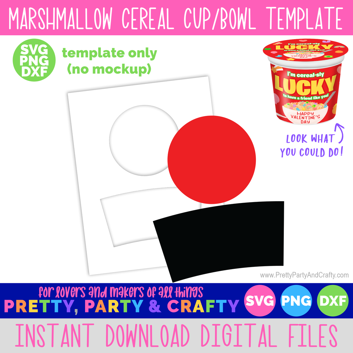 Cereal Cup Label SVG, DXF, PNG file
