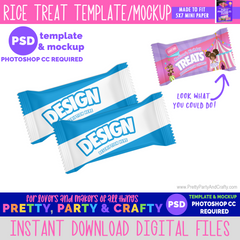 Rice Treat Wrapper Template and Mockup -PHOTOSHOP