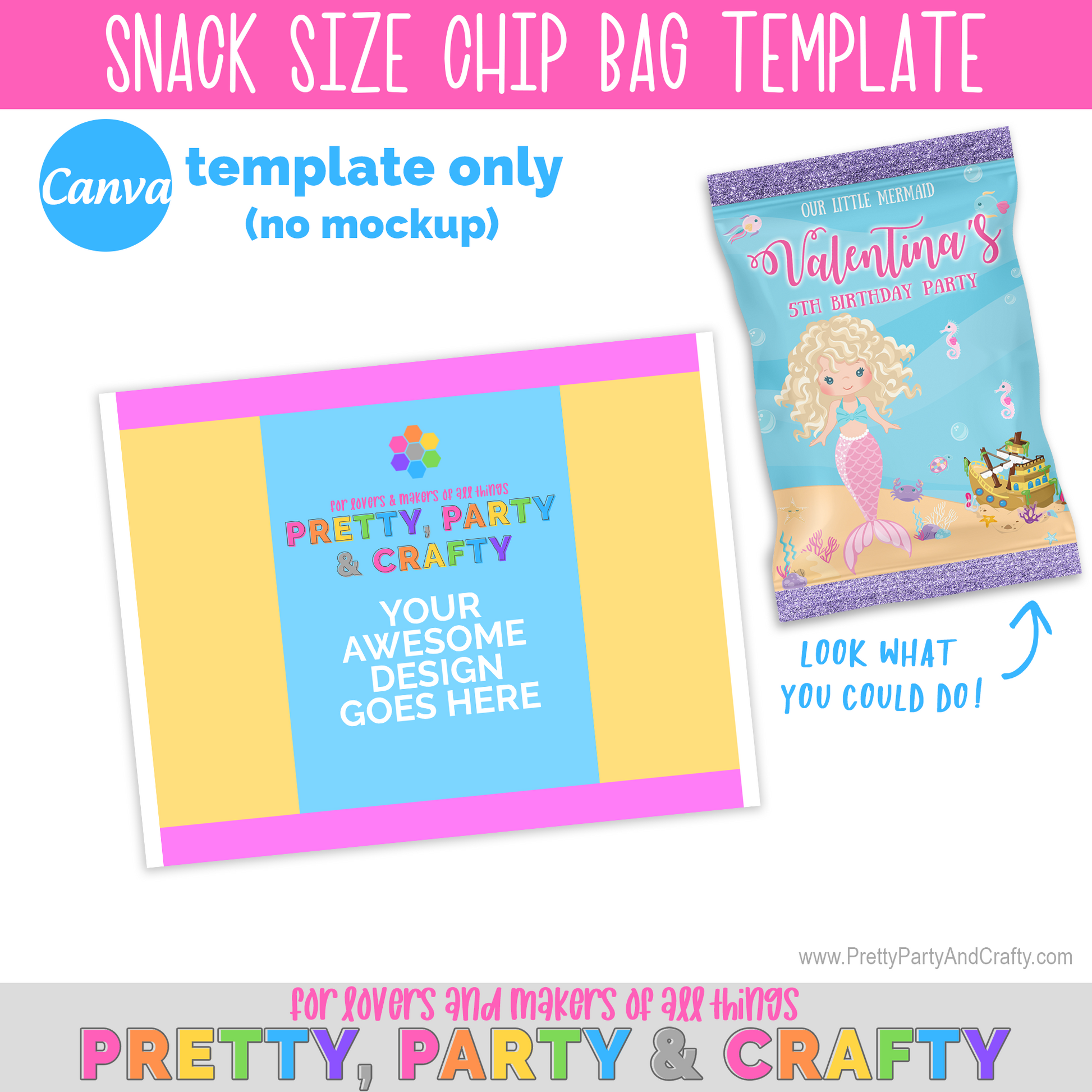 Designer Chip Bag Wrapper Digital File Only 