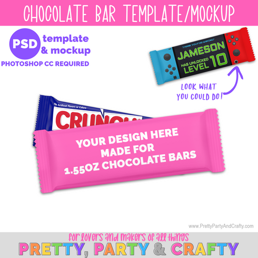 Chocolate Bar Template and Mockup -PHOTOSHOP