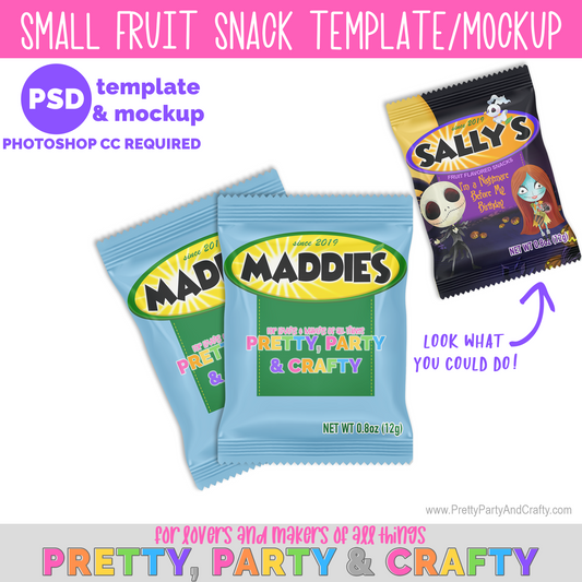 Fruit Snacks Template and Mockup -PHOTOSHOP