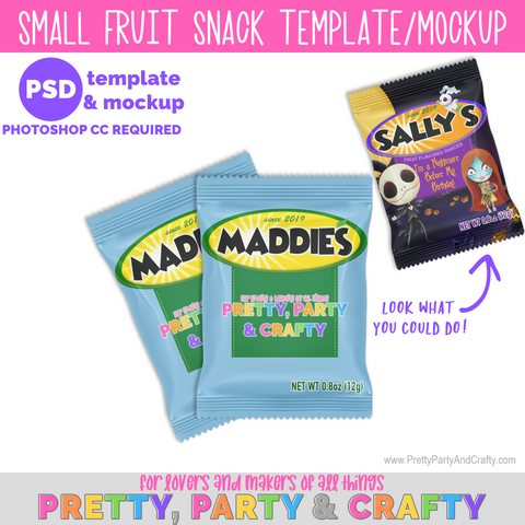 Fruit Snacks Template and Mockup -PHOTOSHOP